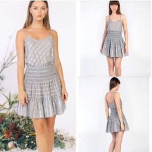 Anthropologie Gray Tank and Skirt Set